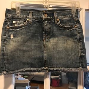 7 for all mankind jean skirt